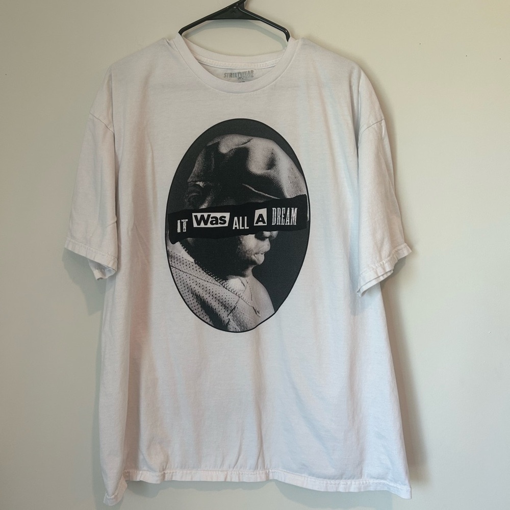Streetwear Official Biggie It Was All A Dream XL White T-shirt